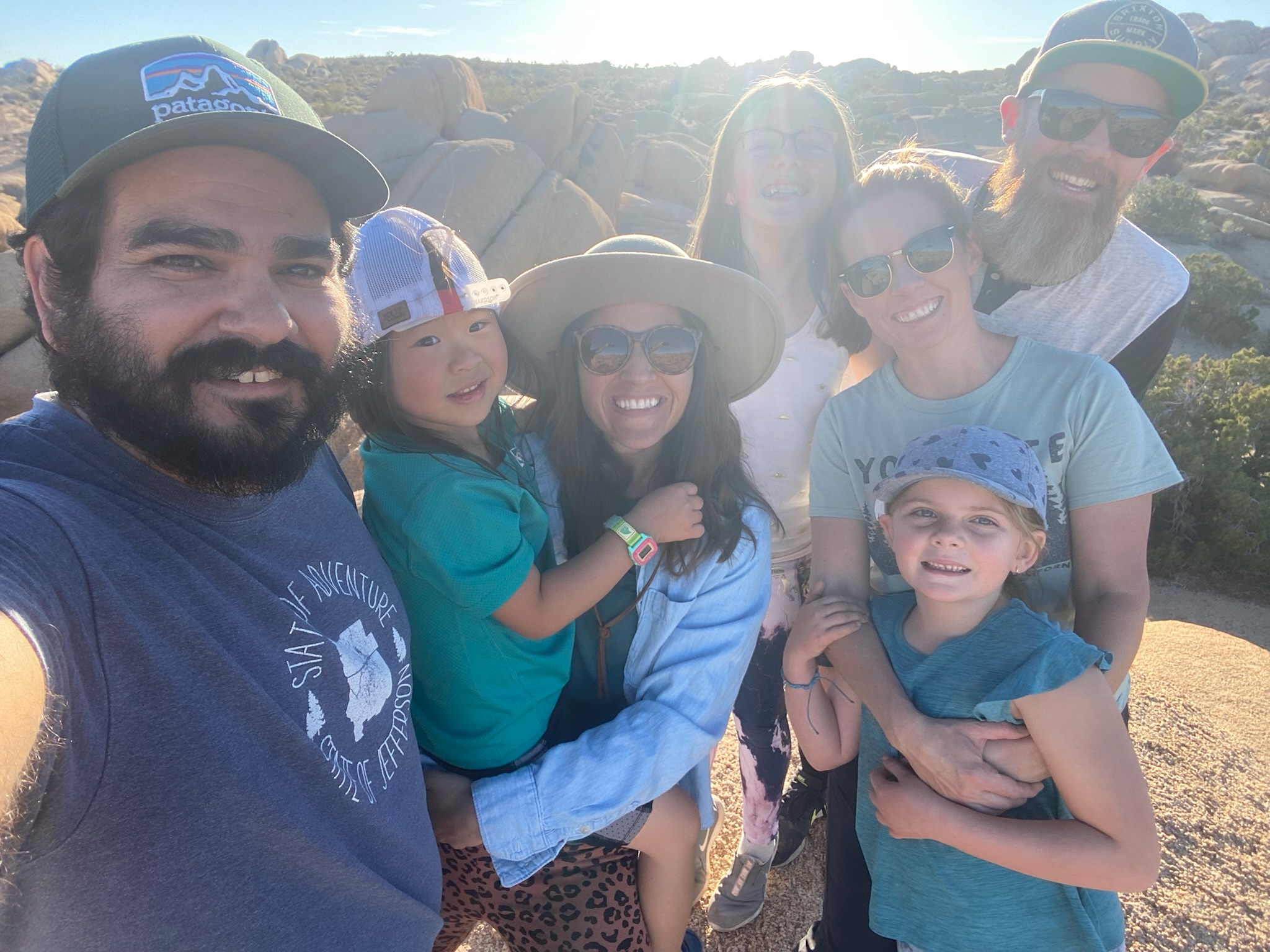 Family enjoying time outdoors during an RV trip
